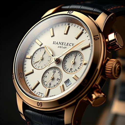 Close-up of a luxury watch in a commercial video, highlighting its intricate design and craftsmanship